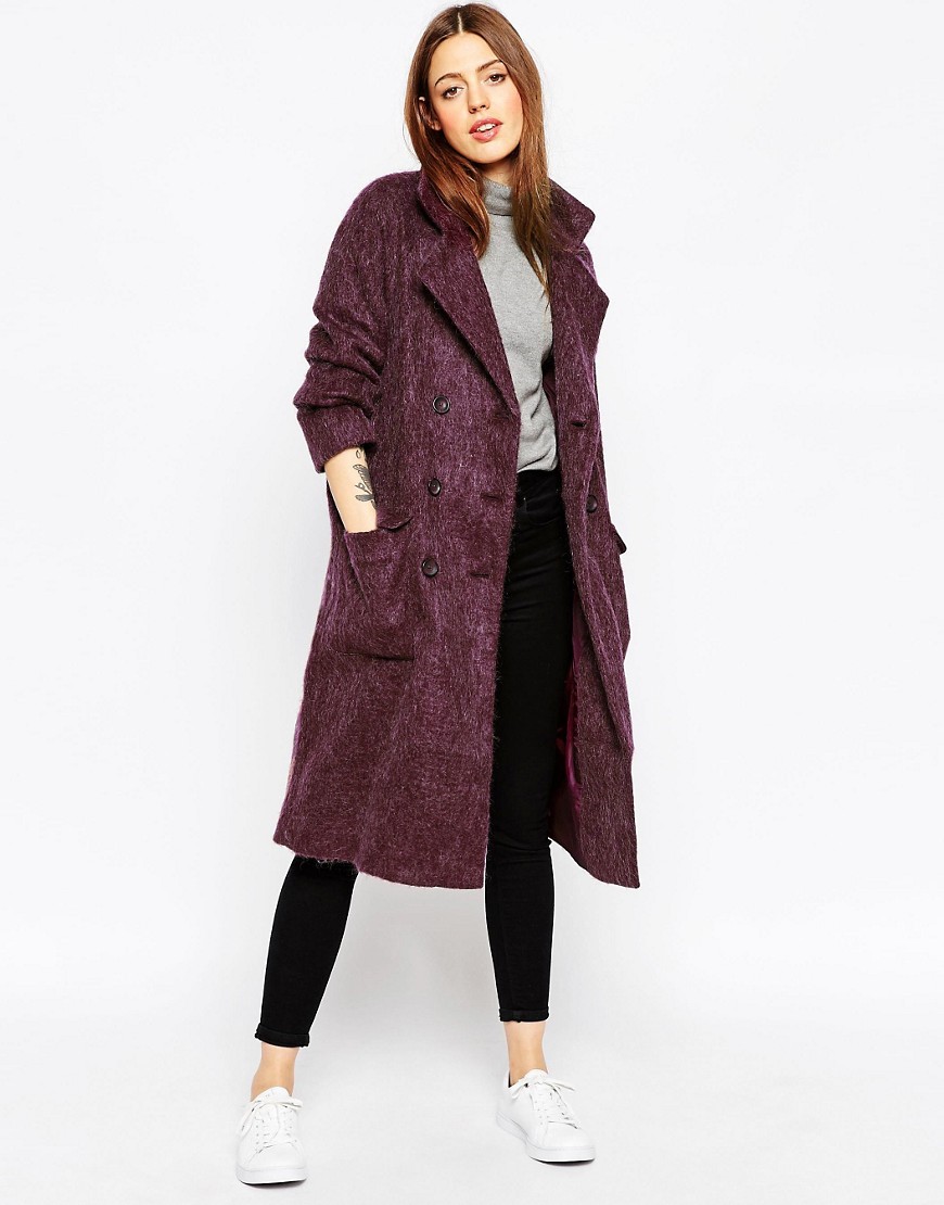 Image 1 of ASOS Coat In Cocoon Fit
