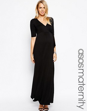 Image 1 of New Look Maternity Wrap Maxi Dress