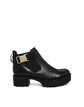 ASOS RAVE WITH ME Leather Ankle Boots 