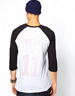 Image 1 of KR3W 3/4 Baseball T-Shirt Reverse Team Print