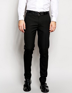 ASOS Skinny Fit Smart Trousers In Black