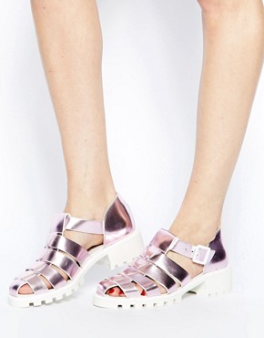 Image 1 of Miista Dee Metallic Pink Flat Shoes