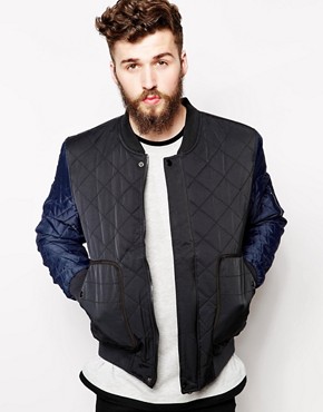 ASOS Quilted Bomber Jacket 