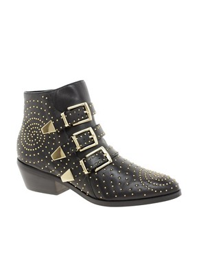 Image 1 of Steve Madden Madhouse Stud Strap Ankle Boots
