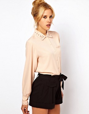 Image 1 of ASOS Blouse With Pretty Cutwork And Embroidery