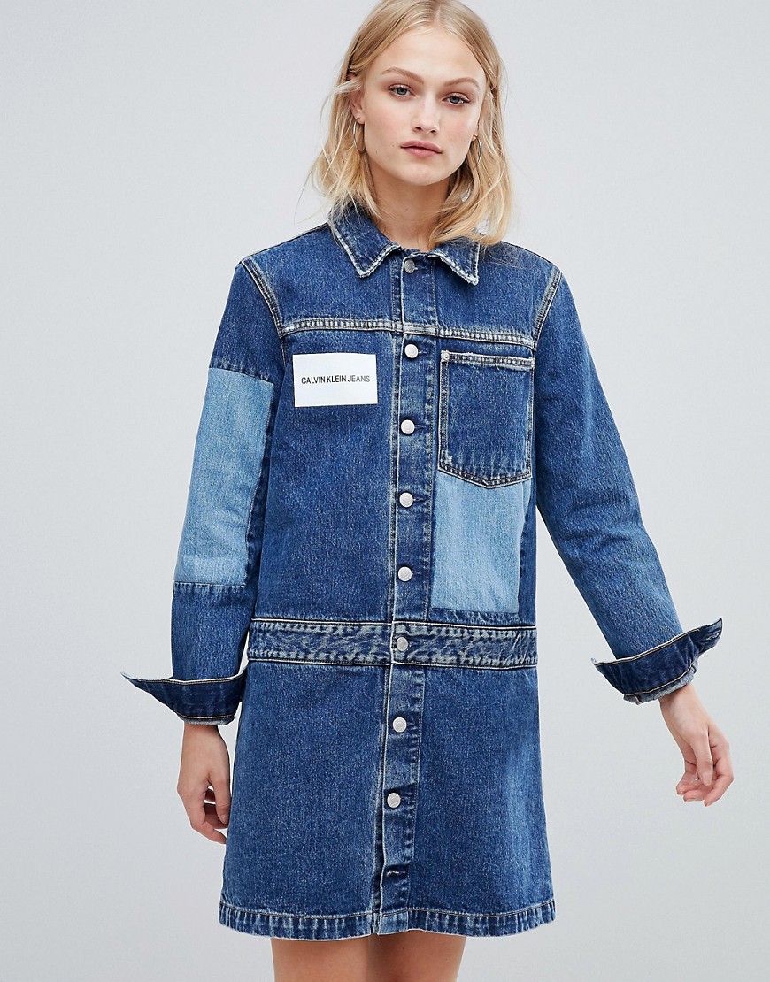 Imagen secundaria de producto de Vestido camisero vaquero con contrastes de Calvin Klein Jeans - Calvin Klein