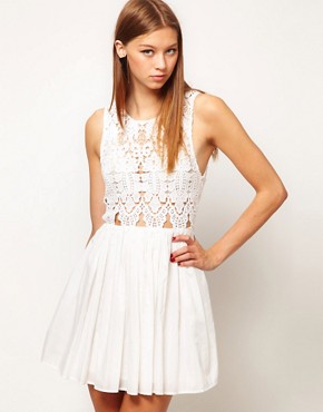 Image 1 of Alice McCall Anais Dress In Silk Cotton With Cutwork Bodice