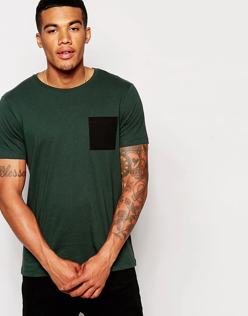 Image 1 of ASOS T-Shirt With Contrast Pocket