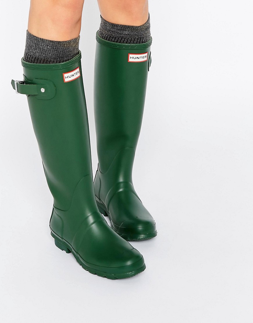 Image 1 of Hunter Original Tall Hunter Green Adjustable Wellington Boots