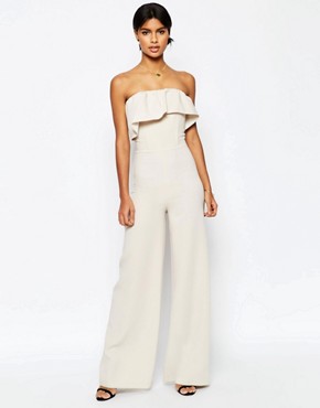 ASOS Occasion Ruffle Jumspuit with Wide Leg