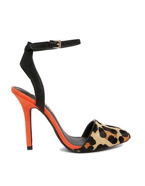 Image 1 of Miss KG Alba Leopard Ankle Strap Heeled Shoes