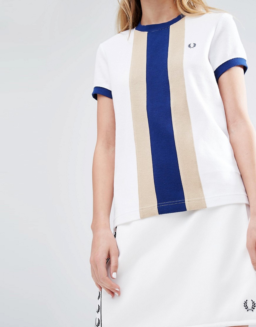 Image 3 of Fred Perry Ringer T-Shirt With Vertical Stripe