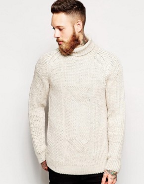 ASOS Roll Neck Jumper with Cable 