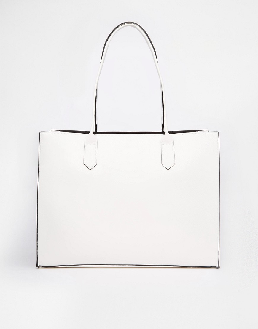 Image 1 of ASOS Structured Shopper Bag with Removable Clutch
