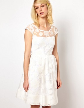 Orla Kiely Cloud Organza Dress in White