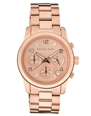 Image 1 of Michael Kors Rose Gold Plated Chronograph Watch