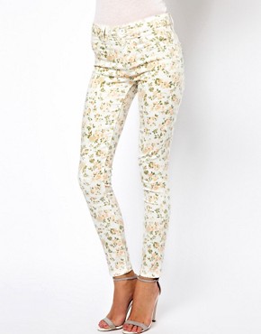 Image 1 of Oasis Washed Floral Print Jean