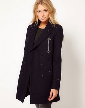 Navy Pea Coat For Women