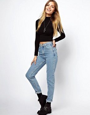 Image 4 of ASOS Crop Top with Long Sleeves and Turtle Neck