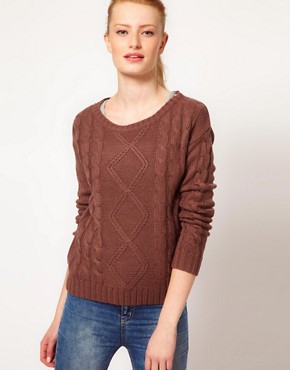 Image 1 - Vero Moda - Pull en épais tricot torsadé