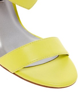 Image 4 of Senso Xixi Fluro Yellow Heeled Strap Sandals