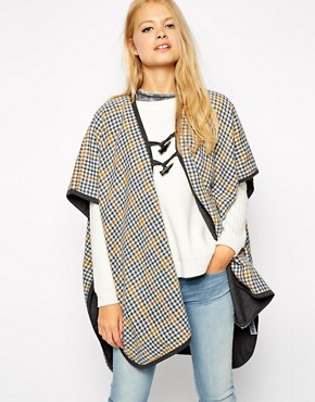 Image 1 of ASOS Cape In Tweed Check