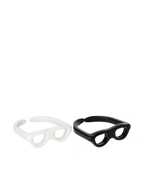 Image 1 of ASOS Pack of Two Adjustable Sunglasses Rings