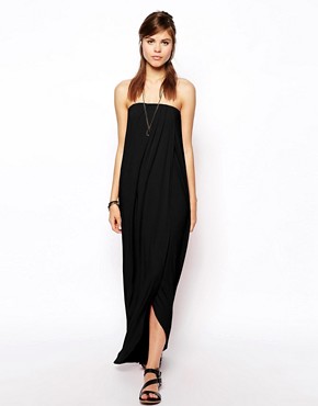 Image 1 of ASOS Bandeau Maxi Dress with Wrap Front