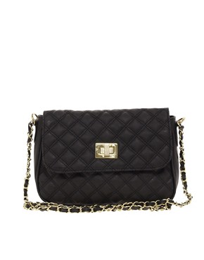 Image 1 of ASOS Quilted Lock Cross Body Bag