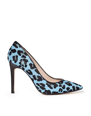 Imagen 1 de Zapatos de tacón con estampado de leopardo azul Anabel de Dune