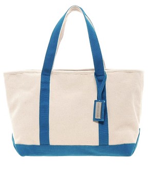 Image 1 of French Connection Canvas Beach Bag