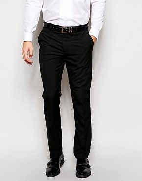 ASOS Slim Fit Smart Trousers In Black