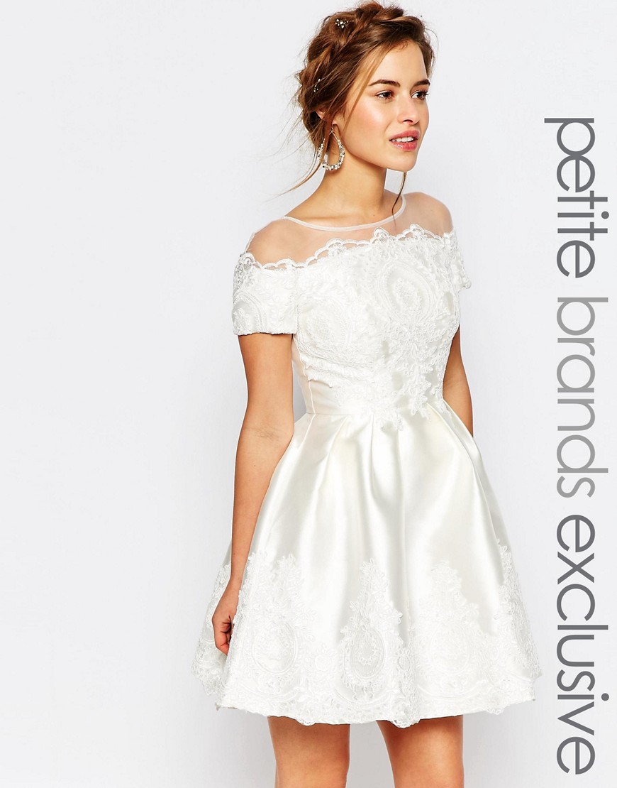 Image 1 of Chi Chi London Petite Bridal Mini Dress