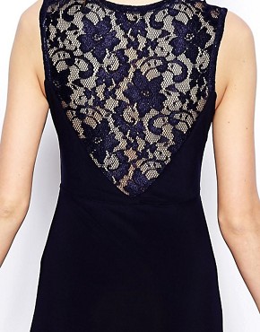 Image 3 of ASOS PETITE Exclusive Plunge Maxi Dress with Lace Back Detail