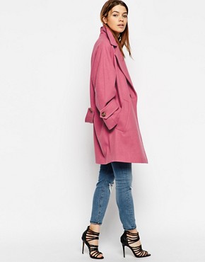 Купить Oversize пальто-бушлат в стиле милитари ASOS недорого в интернет-магазине ASOS