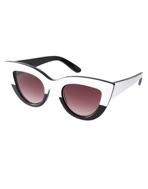 Image 1 of ASOS Flat Top Cat Eye Sunglasses