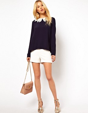 Image 4 of ASOS Swing Top with Crochet Collar