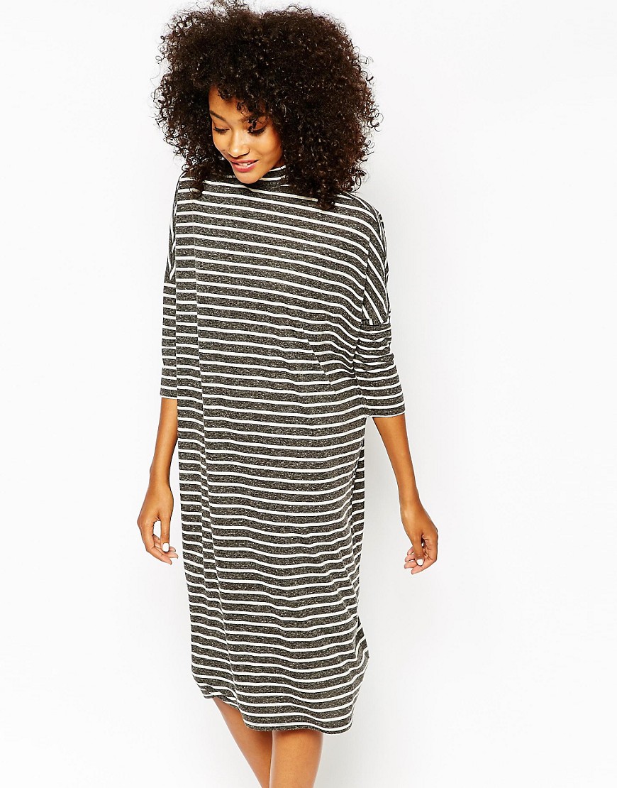 Image 1 of Monki Oversized Stripe Jersey Dress
