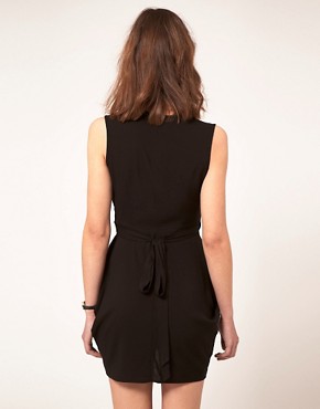 Black Wrap Dress on New Asos Petite Sleeveless Wrap Dress In Black Uk 6   Ebay