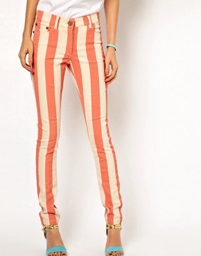 Image 4 of House of Holland Stripe Skinny Jeans