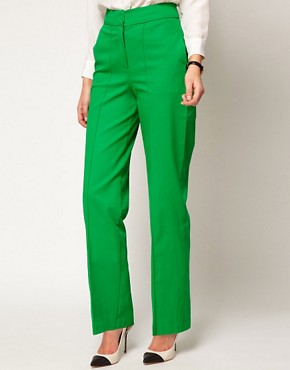 Image 4 of ASOS High Waist Trousers With Wide Leg