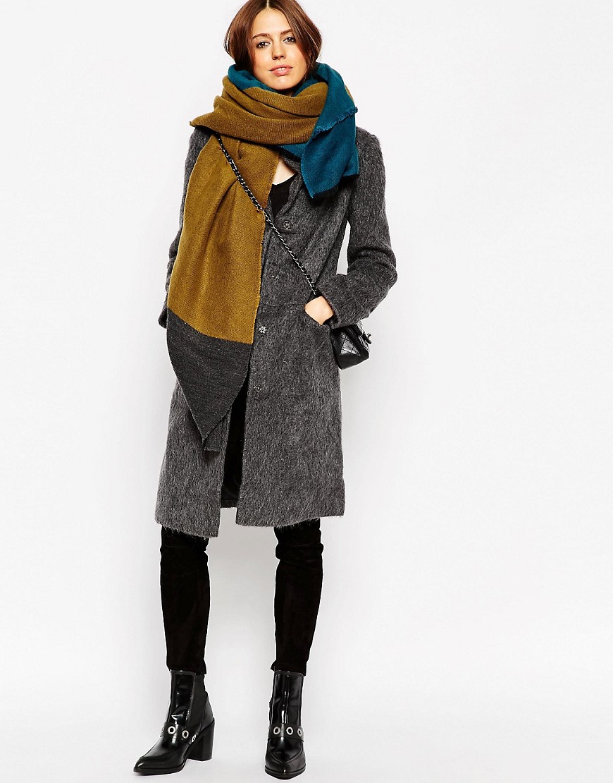 Image 4 of ASOS Oversized Scarf In Woven Color Block