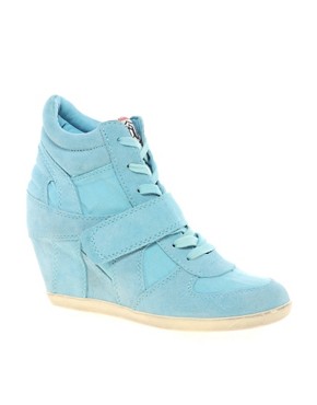 Image 1 of Ash Bowie Turquoise Wedge Trainers