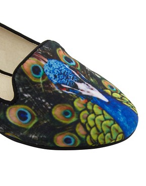 Image 4 of ALDO Abegaila Peacock Slipper Shoes