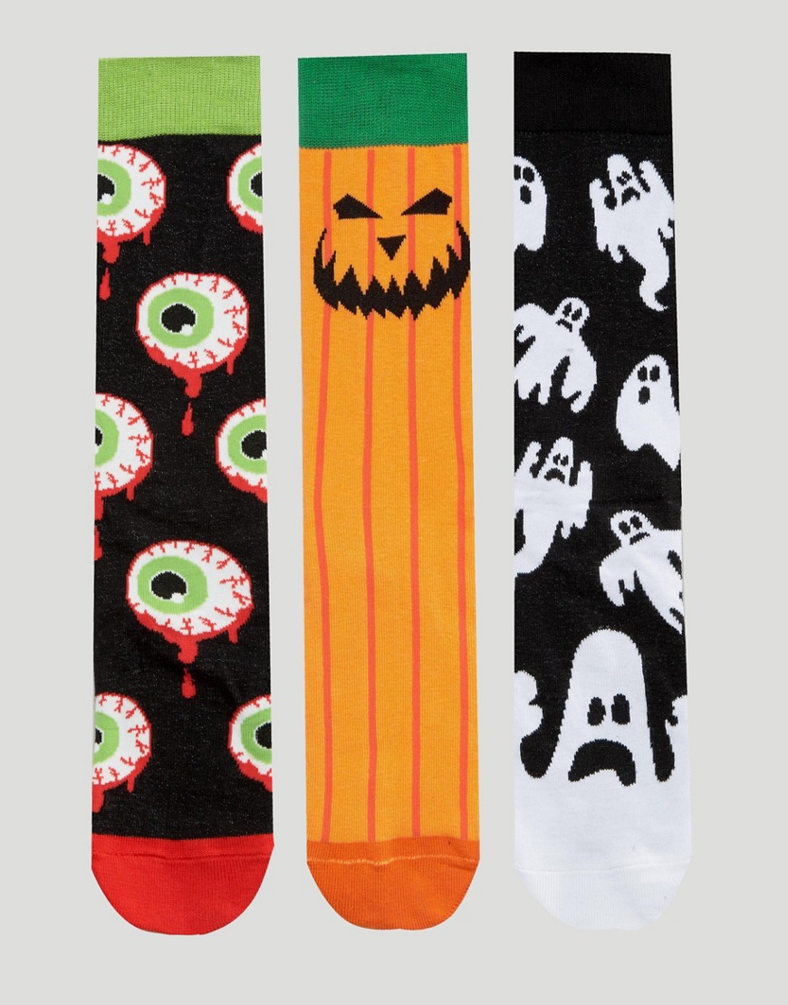 ASOS Halloween Socks 3 Pack - Multi