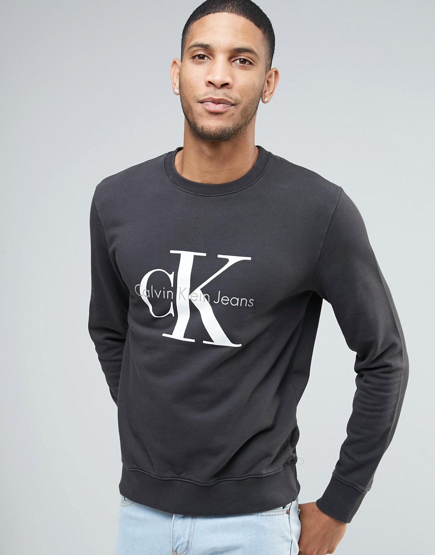 Свитшот в стиле 90‑х Calvin Klein Jeans - Черный