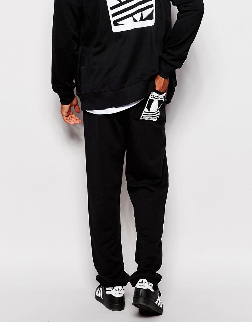Adidas Street Graphic Sweatpants Mens Joggers Sweats Pants AB8035 Black