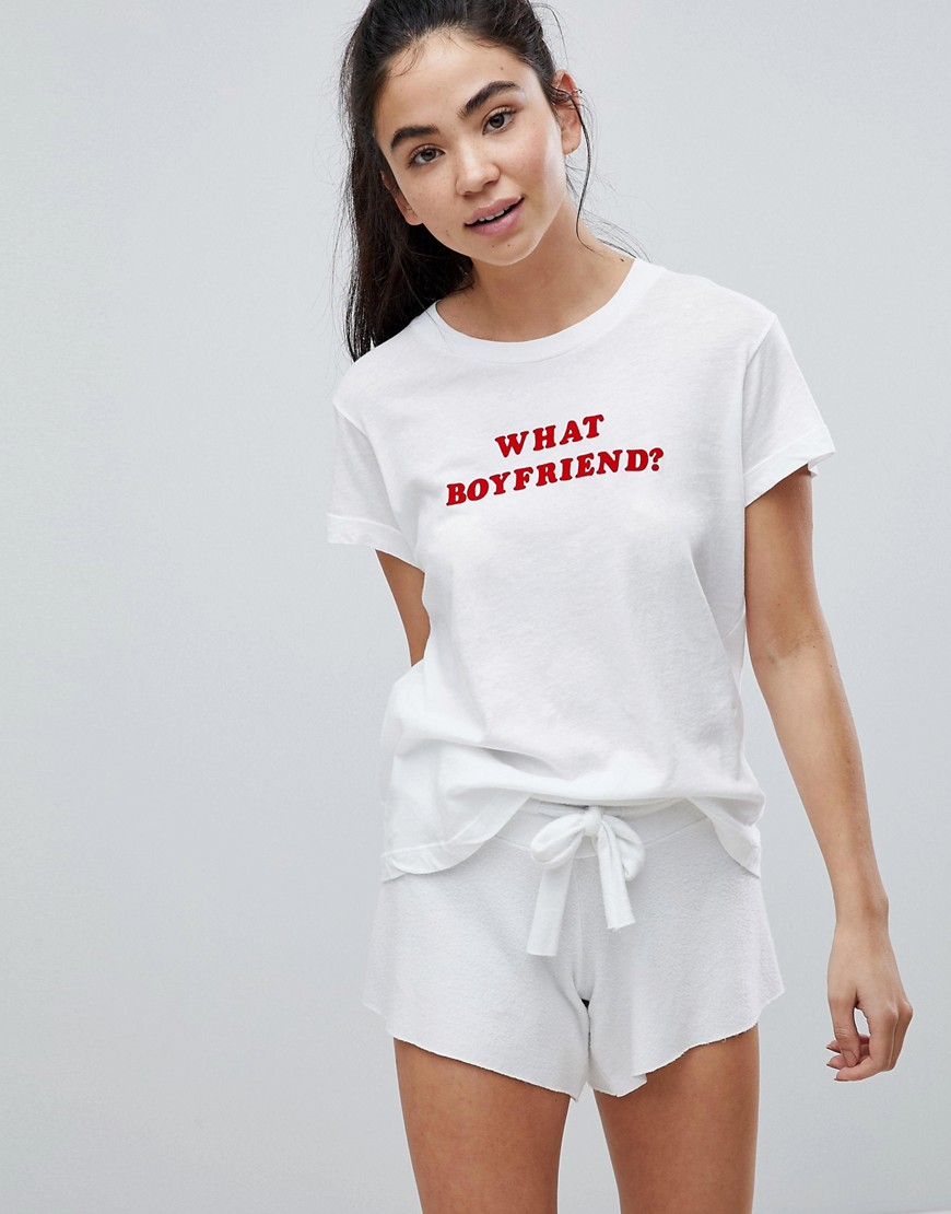Imagen principal de producto de Camiseta confort para San Valentín What Boyfriend de Wildfox - Wildfox