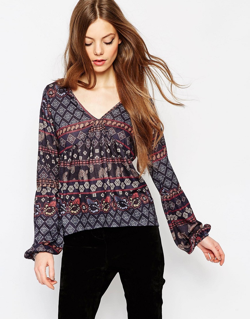 Image 1 of ASOS Smock Top In Paisley