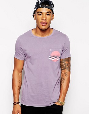ASOS T-Shirt With Surf Print Pocket
